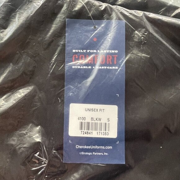 Cherokee Workwear Unisex Fit 3-Pocket Drawstring Scrub Pants - 4100 Black Small - Picture 4 of 5